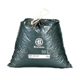Sac poubelle 50 litres à liens coulissants Bruneau gris - 100 sacs