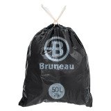 Box of 100 trash bags 50 L with ribbon H 80 x Ø 43 cm