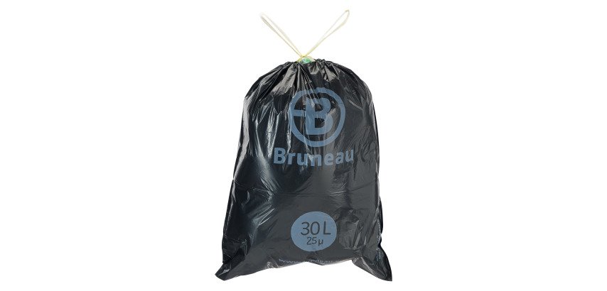 Garbage bag 30 l Bruneau with strip - pack of 100 exemplaries
