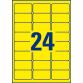 Etiquetas removibles para inkjet y láser 63,5 x 33,9 mm color - Caja de 480