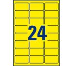 Etiquettes enlevables jet d'encre et laser 63,5 x 33,9 mm couleur - Boîte de 480