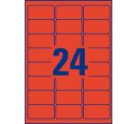 Etiquettes enlevables jet d'encre et laser 63,5 x 33,9 mm couleur - Boîte de 480