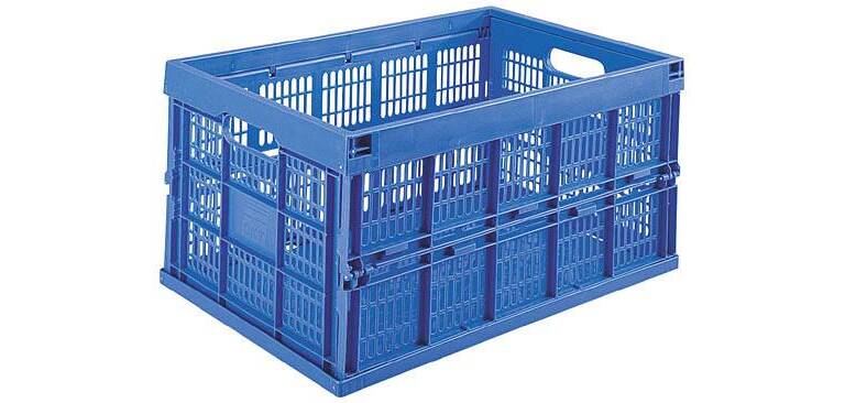 Bac de stockage pliant en plastique - 45 litres - dim :  H 27 x L 52,5 cm