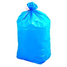 Bolsas de basura Azul sin Autocierre 37,5 micras 110L - Rollo de 10 bolsas