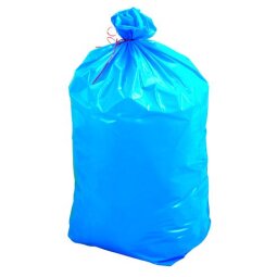 Bolsas de basura Azul sin Autocierre 37,5 micras 110L - Rollo de 10 bolsas