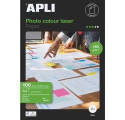 Papel Fotográfico para impresoras láser brillante A4 160 g Apli