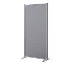 Cloison acoustique pleine B-Zen - Tissu Bondai - Pied fixe couleur aluminium