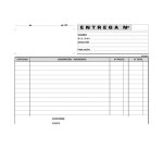 Talonario de Entrega formato 4º Natural - Castellano