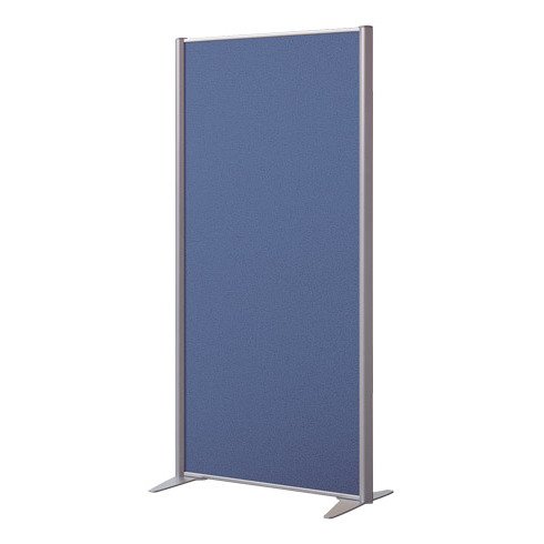 Cloison acoustique pleine B-Zen - Tissu Bondai - Pied fixe couleur aluminium