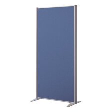 Cloison acoustique pleine B-Zen - Tissu - Pied fixe couleur aluminium