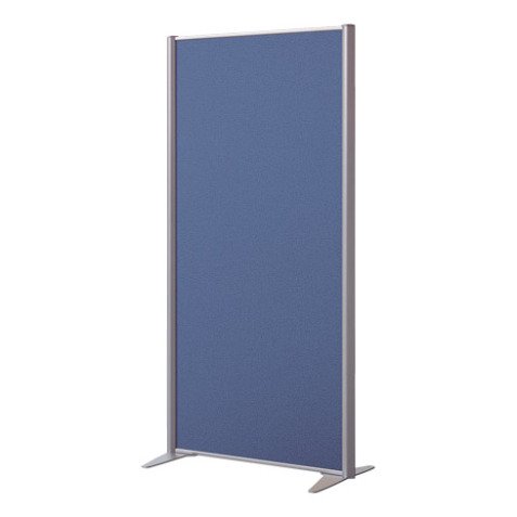 Cloison acoustique pleine B-Zen - Tissu Bondai - Pied fixe couleur aluminium