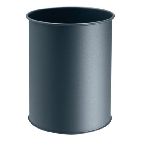 Papelera de metal lisa Durable 15L antracita