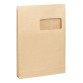 Bolsa con fuelle 3 cm kraft marrón reforzado 229 x 324 mm Bruneau 120 g con ventana 50 x 105 mm - Caja de 50