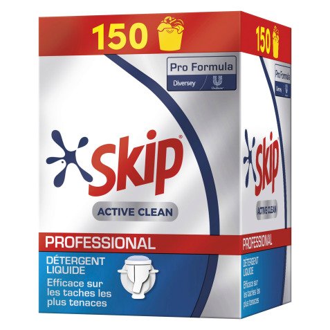 Lessive liquide Skip professional Active Clean - 150 lavages - Bidon de 7,5 L