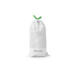 Sac poubelle 3 litres Brabantia liens coulissants blanc - paquet de 20