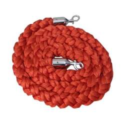 Red braided rope for guide pole