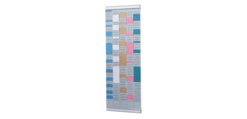 Planning à fiches T indice 2 multi-usages 5 colonnes Nobo