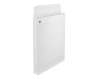 Pochette à soufflet 3 cm blanc 229 x 324 mm Bruneau 120 g avec fenêtre 50 x 105 mm - Boîte de 50
