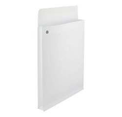 Bolsa con fuelle 3 cm blanco 229 x 324 mm Bruneau 120 g con ventana 50 x 105 mm - Caja de 50