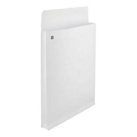 Bolsa con fuelle 3 cm blanco 229 x 324 mm Bruneau 120 g con ventana 50 x 105 mm - Caja de 50