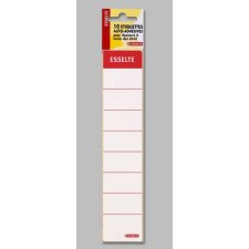 Etiquette autocollante pour classeurs à levier dos 5 cm 37 x 190 mm Esselte blanche- Sachet de 10