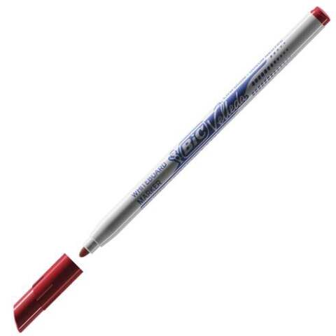 Rotulador de pizarra blanca Bic Velleda Punta Fina Rojo