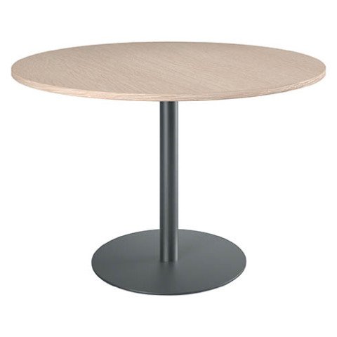 Mesa redonda 120 cm Roble claro - Pata columna Antracita Excellens