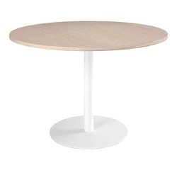 <table>Meeting round table metal column base Excellens</table>