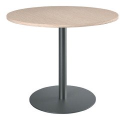 Ronde vergadertafel met metalen, kolomvormige voet Excellens