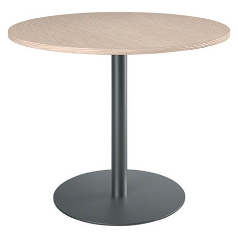 Mesa redonda 100 cm Roble claro - Pata columna metálica Antracita Excellens