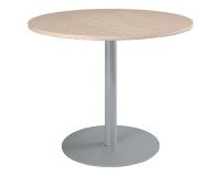 Mesa redonda 100 cm Roble claro  - Pata columna metálica Excellens