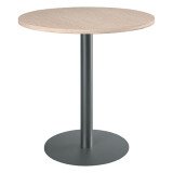 Table ronde 80 cm plateau hêtre piètement colonne Essens