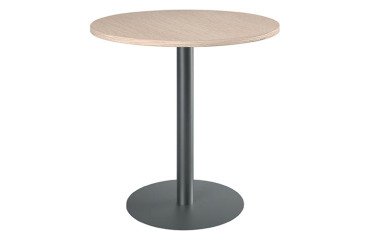 Round table 80 cm light oak column base Bruneau Excellens