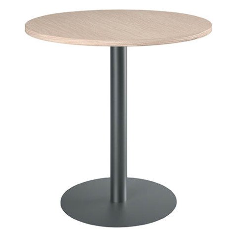 Mesa redonda 80 cm Roble claro - Pata columna metálica Antracita Excellens