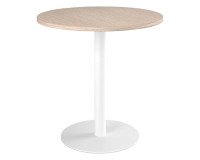 Mesa redonda 80 cm Roble claro  - Pata columna metálica Excellens