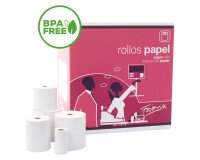 Rollo de papel térmico 57 x Ø 40 x 12 mm x 57m 1 copia sin bisfenol