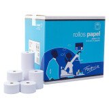 Rollo 2 copias de papel para calculadoras y registradoras Electra 57 x Ø 65 x 12 mm x 20m