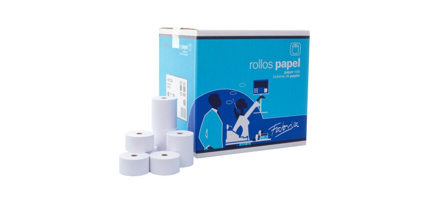 Rollo 2 copias de papel Electra 57 x Ø 65 x 12 mm x 20m 57gr.