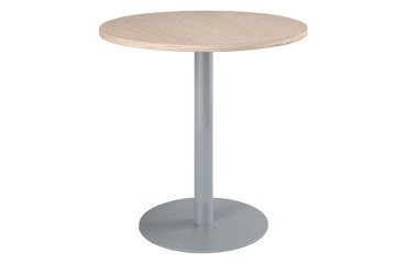 Mesa redonda 80 cm Roble claro  - Pata columna metálica Excellens