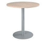 Table ronde 80 cm plateau hêtre piètement colonne Essens