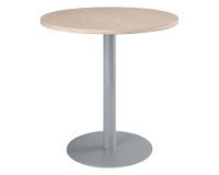 Table ronde 80 cm plateau hêtre piètement colonne Essens