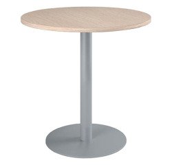 Table ronde 80 cm plateau hêtre piètement colonne Essens
