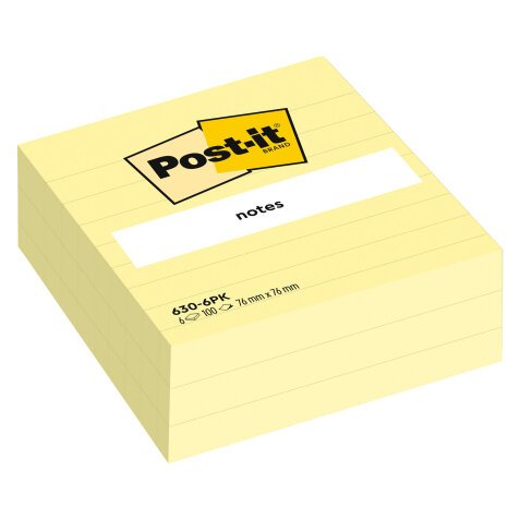 Notes repositionnables jaunes Post-it - bloc de 100 feuilles