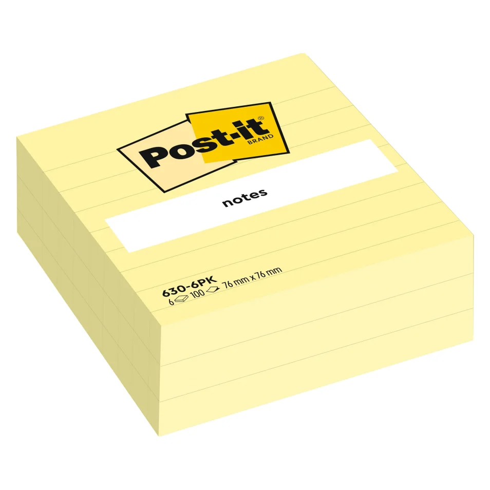 Notes Post-it - 51 x 38 mm - jaunes - 12 blocs x 100 feuilles