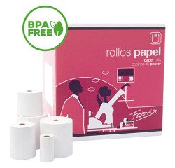 Rollo de papel térmico 57 x Ø 40 x 12 mm x 57m 1 copia sin bisfenol