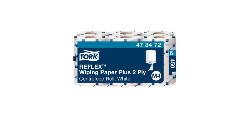 Bobine d'essuyage à dévidage central Tork Reflex™ M4 Maxi - Carton de 6