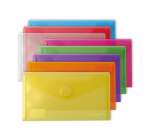 Sobres de Polipropileno cristal Cierre textil adhesivo A5 - Paquete de 10