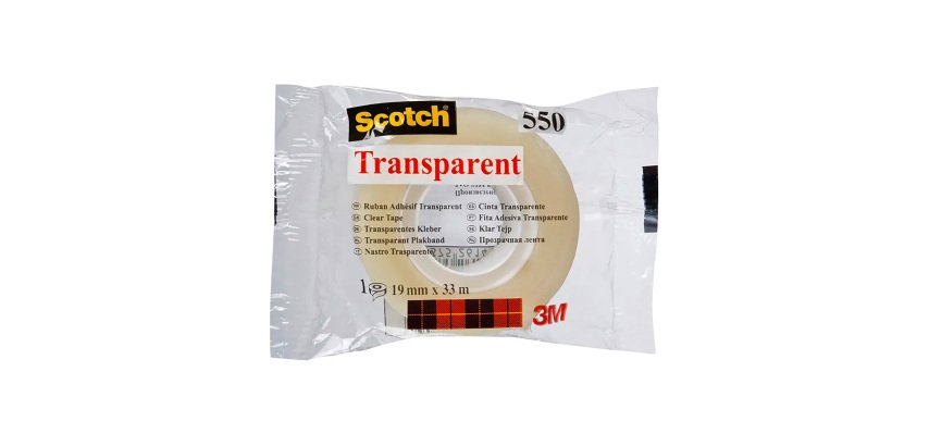 Transparent Scotch adhesive tape - Width 19 mm x length 33 m