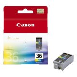 Cartouche Canon CLI-36 3 couleurs pour imprimante jet d'encre