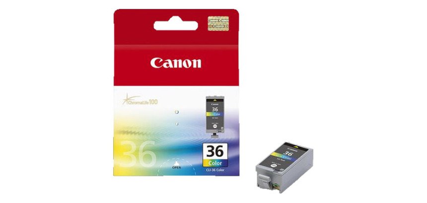 Cartouche Canon CLI-36 3 couleurs pour imprimante jet d'encre